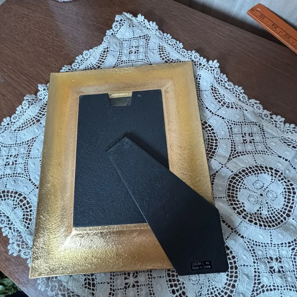 Elegant Gold Foiled Glass Picture Frame 4 X 6